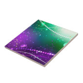 Mardi Gras Feestelijke Paarse Achtergrond Tegeltje (Zijkant)