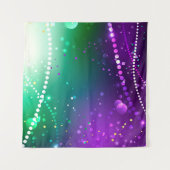 Mardi Gras Feestelijke Paarse Achtergrond Wandkleed (Voorkant)