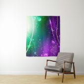 Mardi Gras Feestelijke Paarse Achtergrond Wandkleed (In situ)