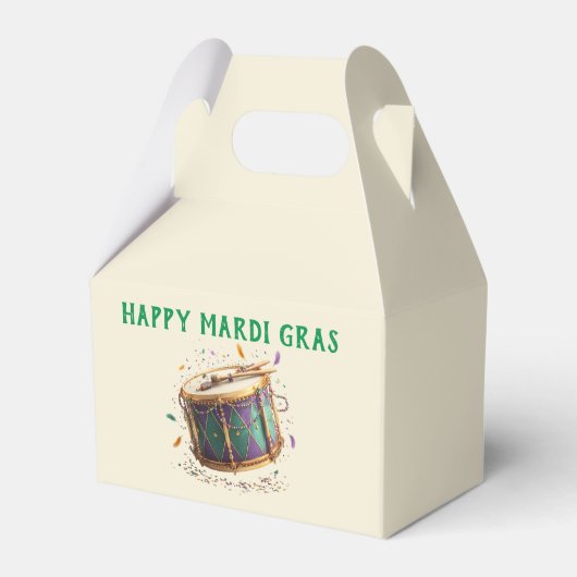 Mardi Gras Feestelijke Trommel Bedankdoosjes (Voorkant Zijde)