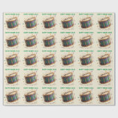 Mardi Gras Feestelijke Trommel Cadeaupapier (Vlak)