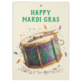 Mardi Gras Feestelijke Trommel Klembord (Achterkant)