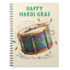 Mardi Gras Feestelijke Trommel Notitieboek