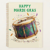 Mardi Gras Feestelijke Trommel Planner (Voorkant)