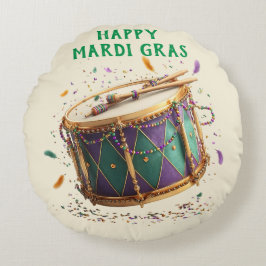 Mardi Gras Feestelijke Trommel Rond Kussen