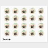 Mardi Gras Feestelijke Trommel Ronde Sticker (Vel)