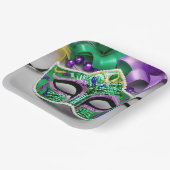 Mardi Gras Feestmasker en kralen Papieren Bordje (Gebogen)