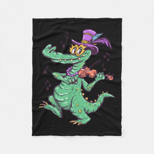 Mardi Gras Feesttijd 1 Fleece Deken (Voorkant)