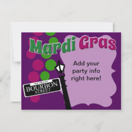 Mardi Gras Feesttijd Kaart
