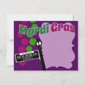 Mardi Gras Feesttijd Kaart (Achterkant)