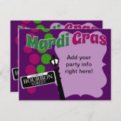 Mardi Gras Feesttijd Kaart (Voorkant / Achterkant)