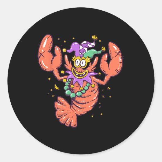 Mardi Gras Feesttijd Ronde Sticker (Voorkant)