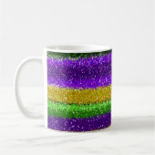 Mardi Gras Fest Deep Paars Yellow Green Glitter Koffiemok (Links)