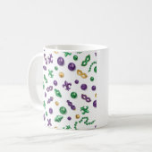 Mardi Gras Festief Patroon Mok (Voorkant links)