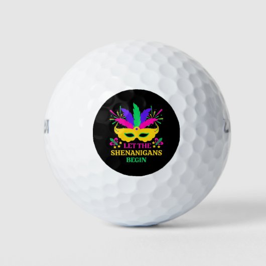 Mardi Gras Festival laat de shenganins beginnen Golfballen (Voorkant)