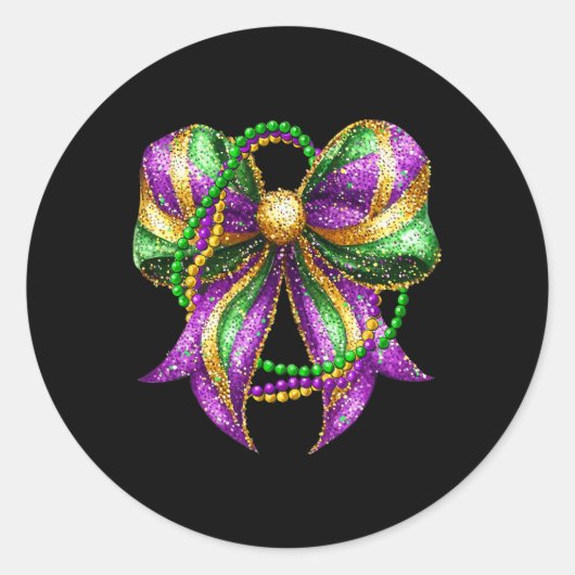 Mardi Gras Festival New Orleans Fleur De Lis Coque Ronde Sticker (Voorkant)