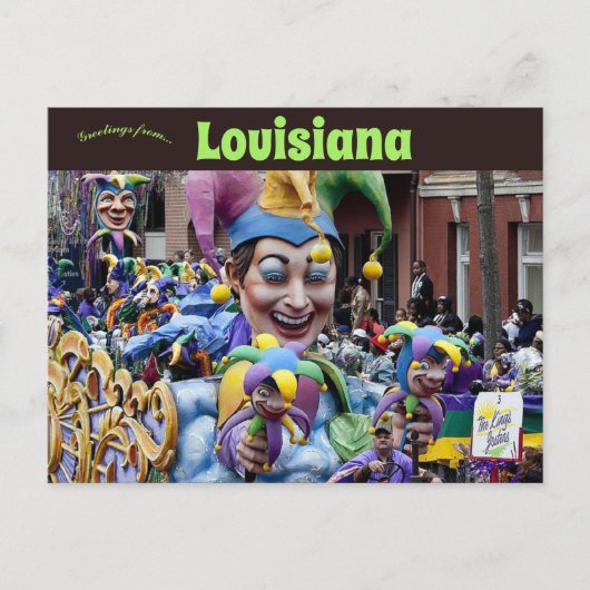 Mardi Gras Festival New Orleans Louisiana Briefkaart (Voorkant)