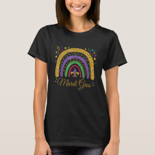 Mardi Gras Festival Rainbow Paarse Green Yellow Ca T-shirt