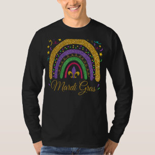 Mardi Gras Festival Rainbow Paarse Green Yellow Ca T-shirt