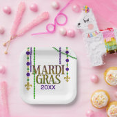 Mardi Gras Festive Carnival Papieren Bordje (Feest)