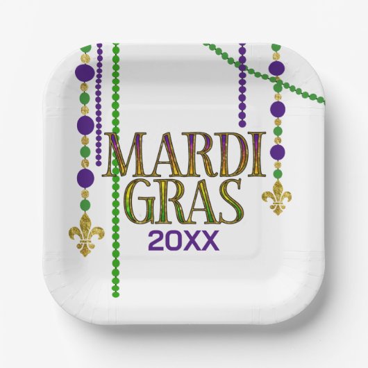 Mardi Gras Festive Carnival Papieren Bordje (Voorkant)