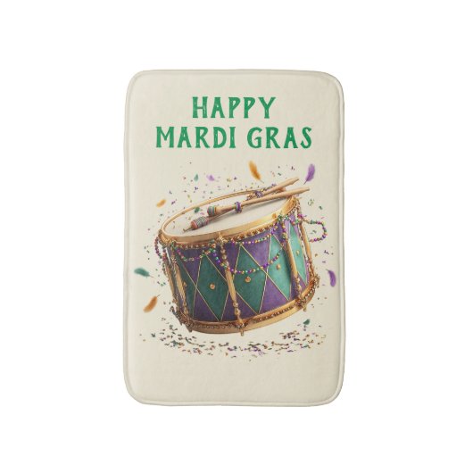 Mardi Gras Festive Drum Badmat (Voorkant Verticaal)