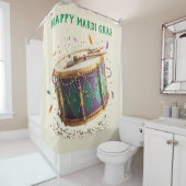 Mardi Gras Festive Drum Douchegordijn (In situ)