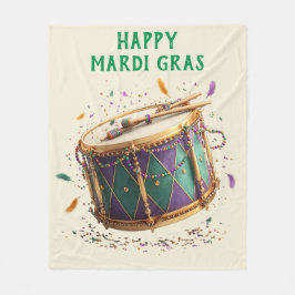 Mardi Gras Festive Drum Fleece Deken