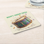 Mardi Gras Festive Drum Kartonnen Onderzetters (Schuin)