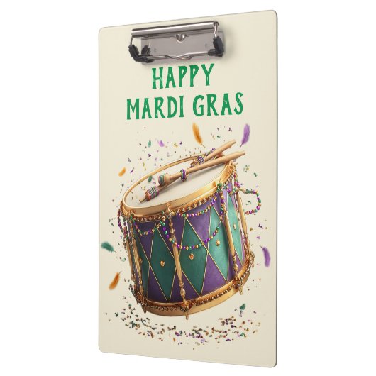 Mardi Gras Festive Drum Klembord (Links)