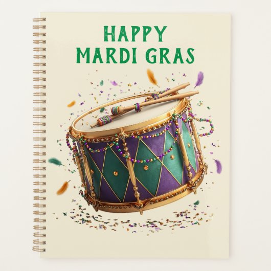 Mardi Gras Festive Drum Planner (Voorkant)