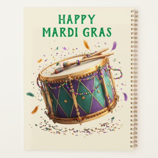 Mardi Gras Festive Drum Planner (Achterkant)