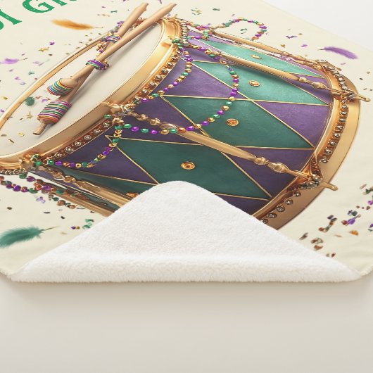 Mardi Gras Festive Drum Sherpa Deken (3/4)