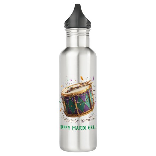 Mardi Gras Festive Drum Waterfles (Links)