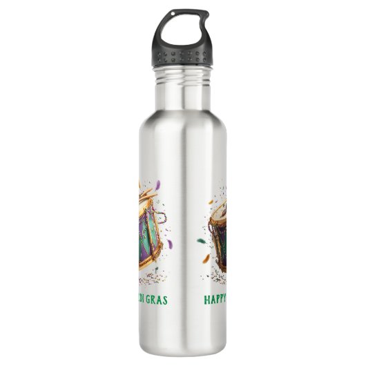 Mardi Gras Festive Drum Waterfles (Voorkant)