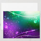 Mardi Gras Festive Paarse Achtergrond Aankondiging (Voorkant / Achterkant)