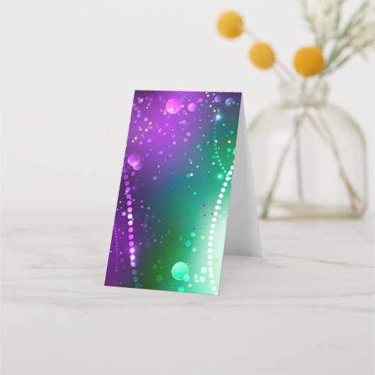 Mardi Gras Festive Paarse Achtergrond Afsprakenkaart (Voorkant)