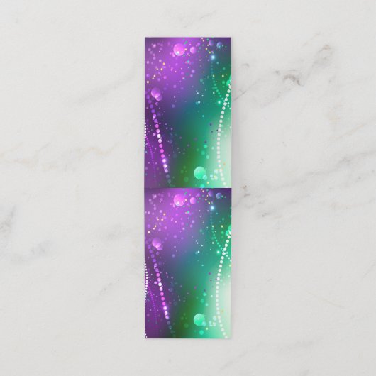 Mardi Gras Festive Paarse Achtergrond Afsprakenkaart (Buitenkant ongevouwen)