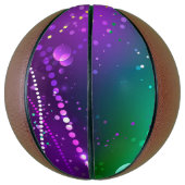 Mardi Gras Festive Paarse Achtergrond Basketbal (Verticaal)
