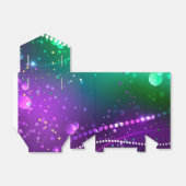Mardi Gras Festive Paarse Achtergrond Bedankdoosjes (Uitgevouwen)