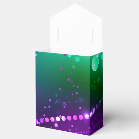 Mardi Gras Festive Paarse Achtergrond Bedankdoosjes (Geopend)