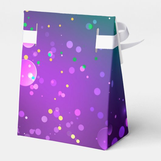 Mardi Gras Festive Paarse Achtergrond Bedankdoosjes (Achterkant)
