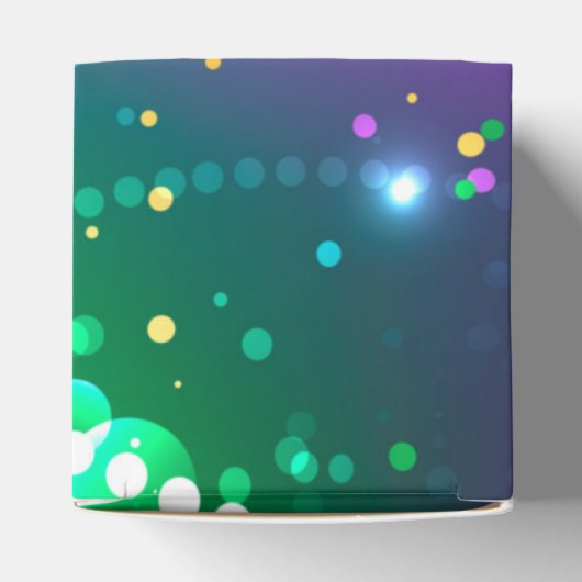 Mardi Gras Festive Paarse Achtergrond Bedankdoosjes (Bovenkant)