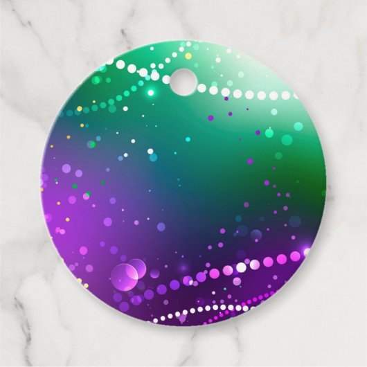 Mardi Gras Festive Paarse Achtergrond Bedankjes Labels (Voorkant)