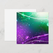 Mardi Gras Festive Paarse Achtergrond Bedankkaart (Voorkant / Achterkant)