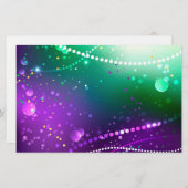 Mardi Gras Festive Paarse Achtergrond Briefpapier (Voorkant / Achterkant)