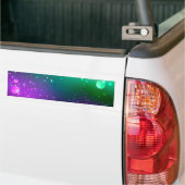 Mardi Gras Festive Paarse Achtergrond Bumpersticker (Op Truck)