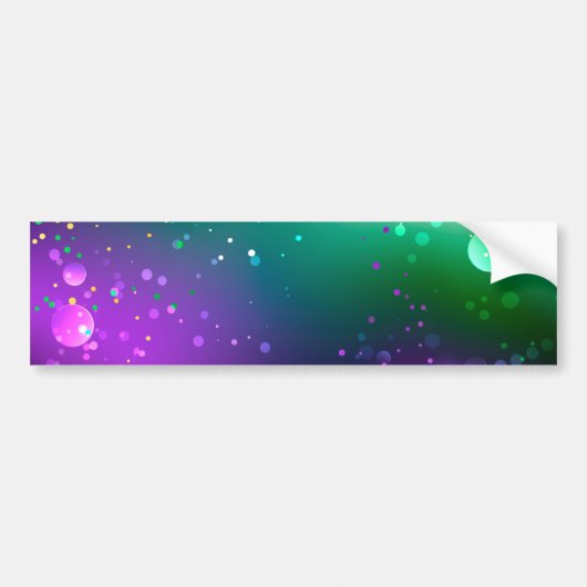 Mardi Gras Festive Paarse Achtergrond Bumpersticker (Voorkant)