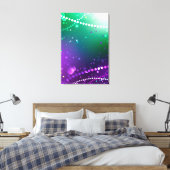Mardi Gras Festive Paarse Achtergrond Canvas Afdruk (Insitu (Slaapkamer))