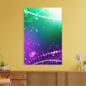 Mardi Gras Festive Paarse Achtergrond Canvas Afdruk (Insitu (Woonkamer))